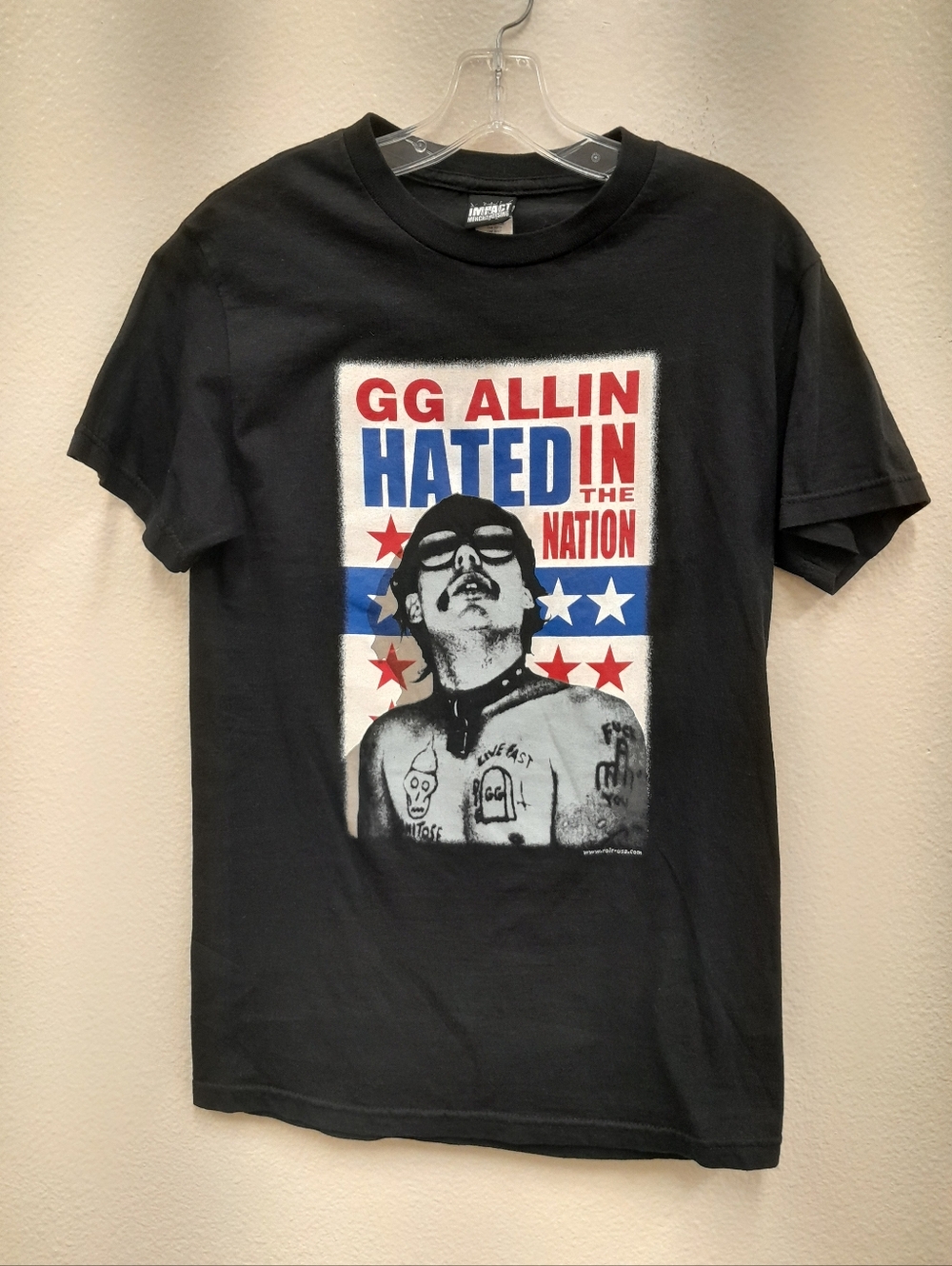 Vintage GG Allin Hated In The Nation T Shirt Impact Merchandising -Size S    OBO